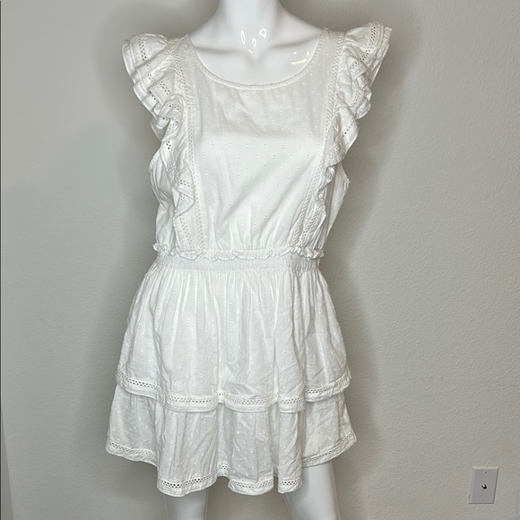 BB Dakota by Steve Madden Dresses & Skirts - BB Dakota by Steve Madden White Tiered summer Midi Sundress size L